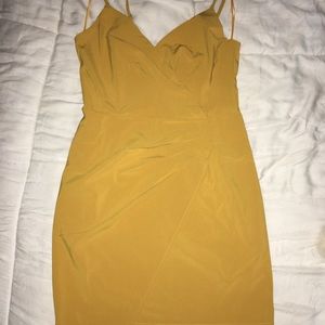 Mustard yellow mini dress